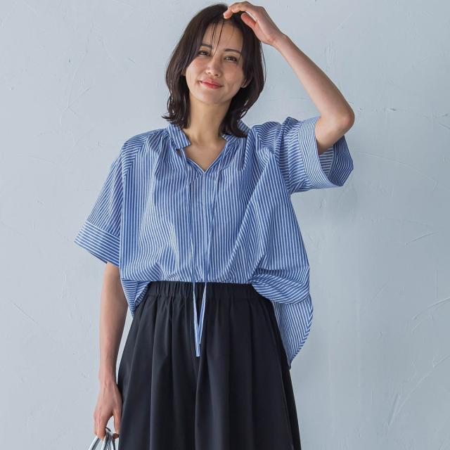 ロートレアモン（LAUTREAMONT）/ローンラメストライプブラウス≪手洗い可能≫