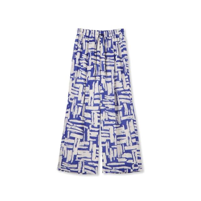 ロートレアモン（LAUTREAMONT）/麻調ボイルプリントパンツ≪洗濯機で