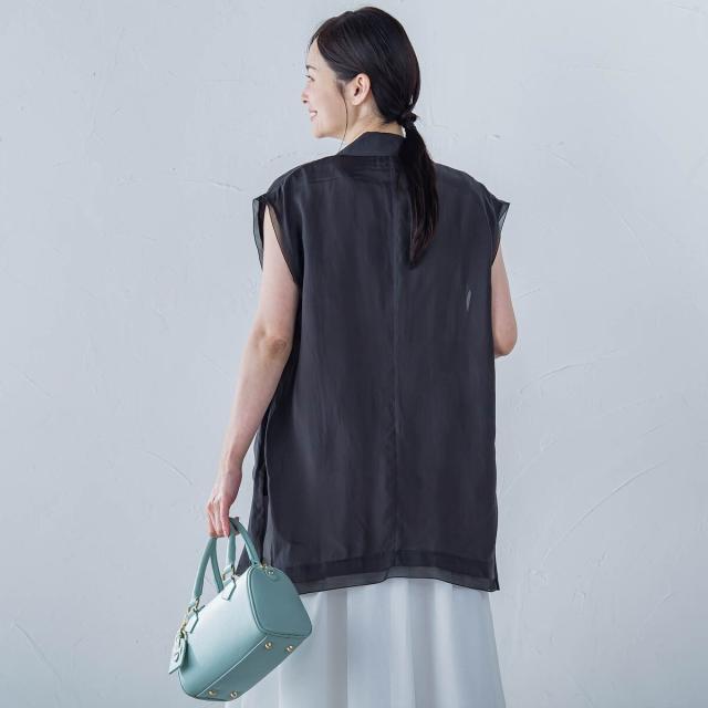 ロートレアモン（LAUTREAMONT）/【WEB限定】フィブリルタフタロングジレ ≪手洗い可能≫_7