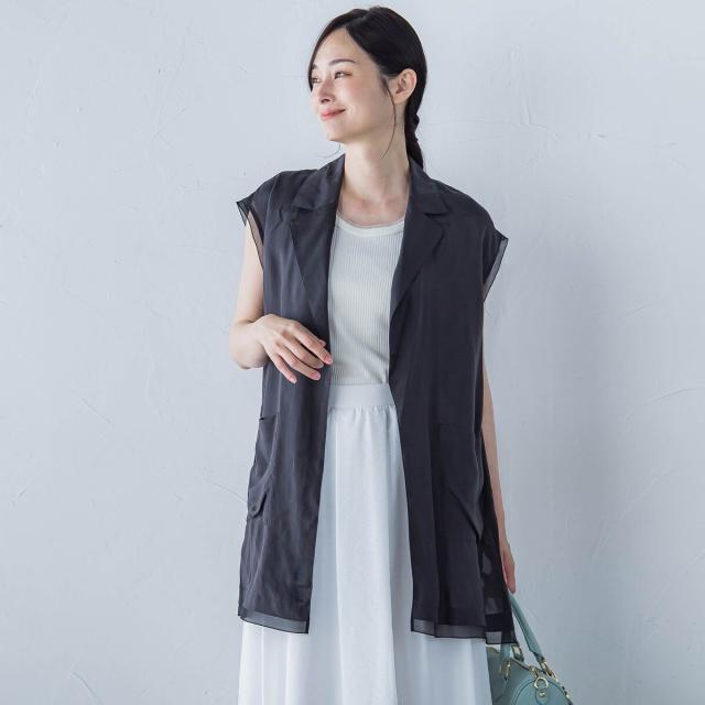 ロートレアモン（LAUTREAMONT）/【WEB限定】フィブリルタフタロングジレ ≪手洗い可能≫_8