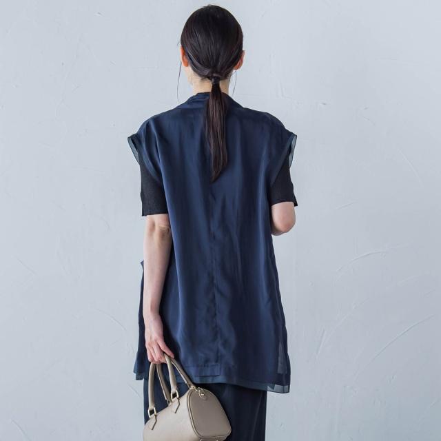 ロートレアモン（LAUTREAMONT）/【WEB限定】フィブリルタフタロングジレ ≪手洗い可能≫_12