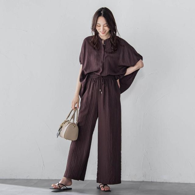 ロートレアモン（LAUTREAMONT）/【WEB限定】キュプラTRストライプパンツ