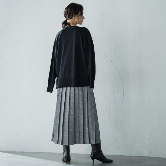 ロートレアモン（LAUTREAMONT）/アシンメトリーコンビプリーツスカート_3