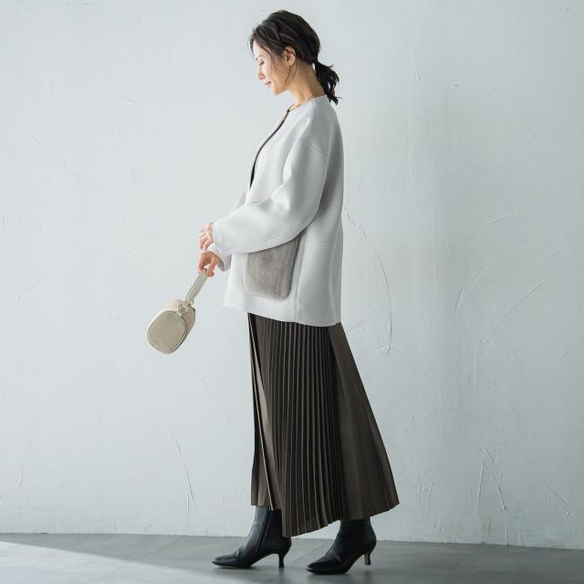 ロートレアモン（LAUTREAMONT）/アシンメトリーコンビプリーツスカート_12
