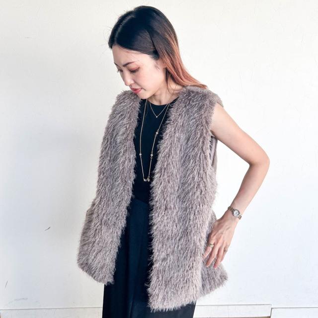 ロートレアモン（LAUTREAMONT）/【WEB限定】シャギーライトジレ