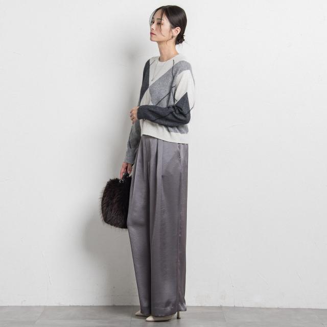 ロートレアモン（LAUTREAMONT）/アーガイルジャカードプルオーバーの