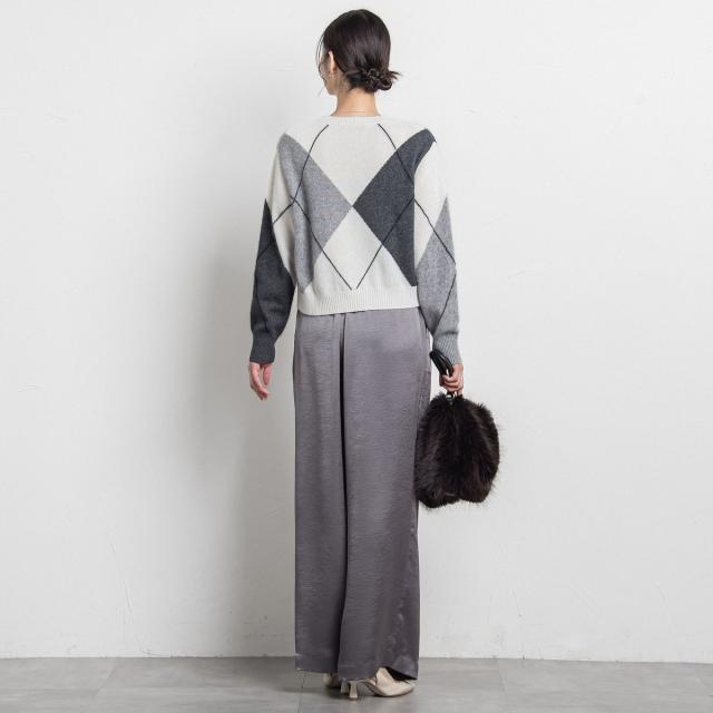 ロートレアモン（LAUTREAMONT）/アーガイルジャカードプルオーバーの