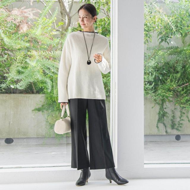 ロートレアモン（LAUTREAMONT）/刺繍トリムハイネックニット≪洗える≫_8
