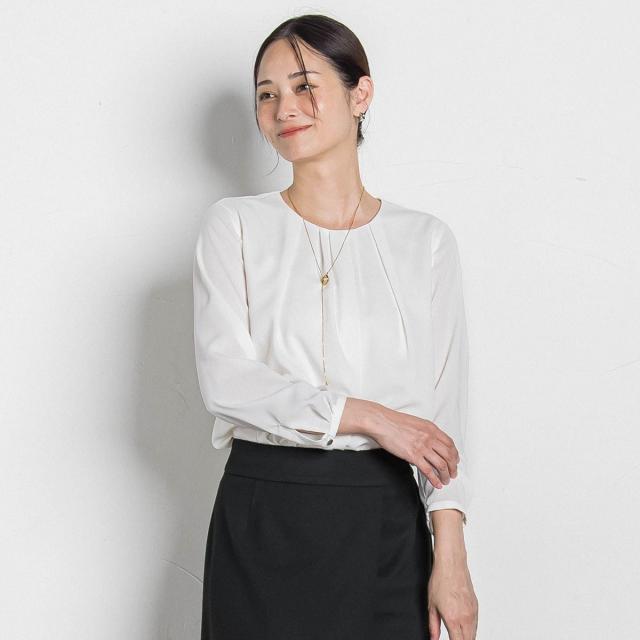 【NEW】ロートレアモン（LAUTREAMONT）/【WEB限定 13号】フロントタックブラウス≪透けにくい≫