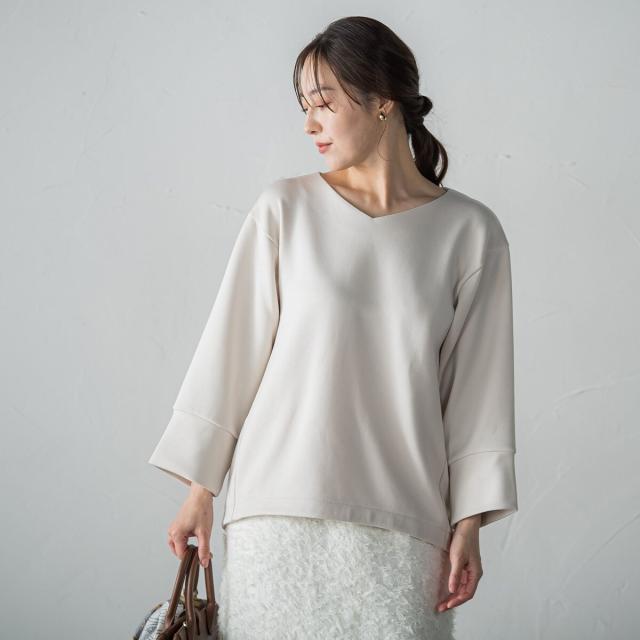 ロートレアモン（LAUTREAMONT）/【WEB限定】《暖色美》裏起毛Vネックトップス≪手洗い≫_4