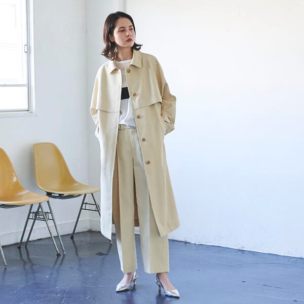 ラエフ（la．f．．．）/レジェールオックストレンチコート《洗濯機で洗える》