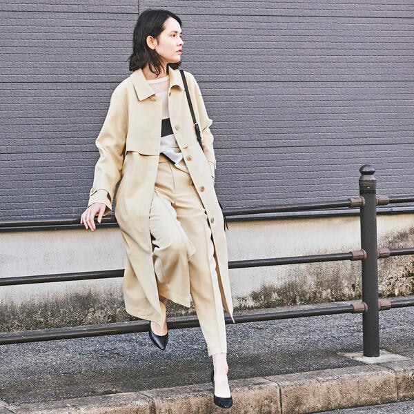 ラエフ（la．f．．．）/レジェールオックストレンチコート《洗濯機で洗える》