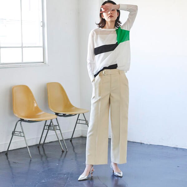 ラエフ（la．f．．．）/レジェールオックスワイドパンツ《洗濯機で洗える》