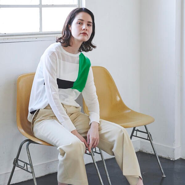 【NEW】ラエフ/カラーブロッキングニット《手洗い可能》