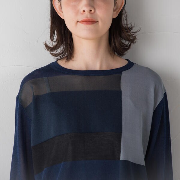 【NEW】ラエフ/カラーブロッキングニット《手洗い可能》