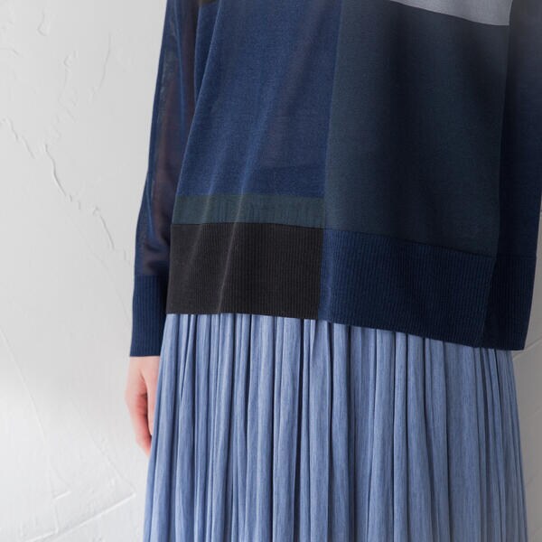 【NEW】ラエフ/カラーブロッキングニット《手洗い可能》