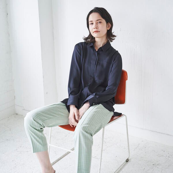 ラエフ（la．f．．．）/シャークチェックパンツ《洗濯機で洗える》