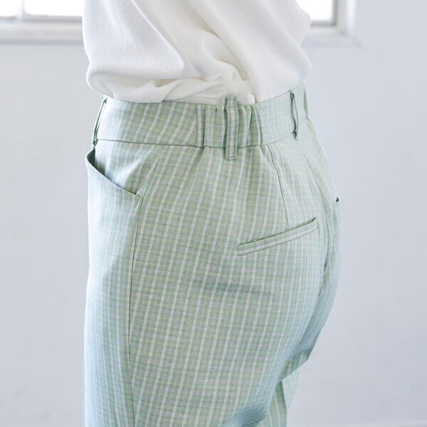 ラエフ（la．f．．．）/シャークチェックパンツ《洗濯機で洗える》