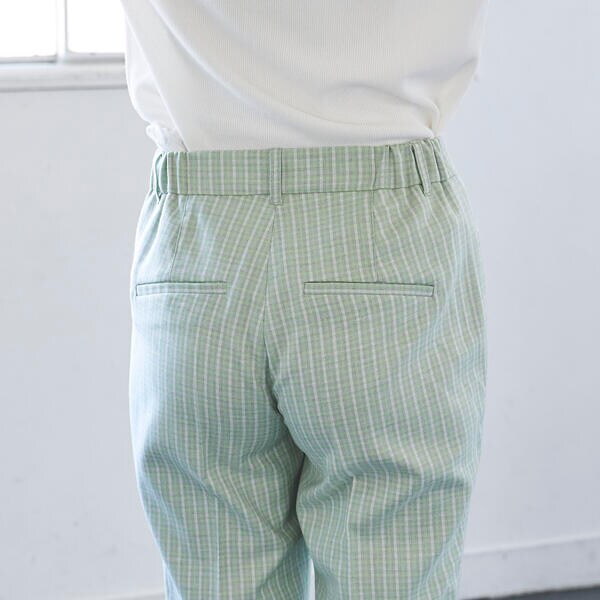 ラエフ（la．f．．．）/シャークチェックパンツ《洗濯機で洗える》