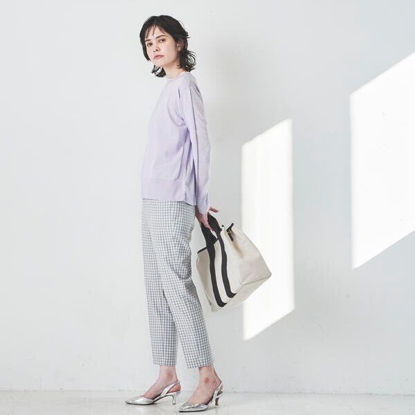 ラエフ（la．f．．．）/シャークチェックパンツ《洗濯機で洗える》