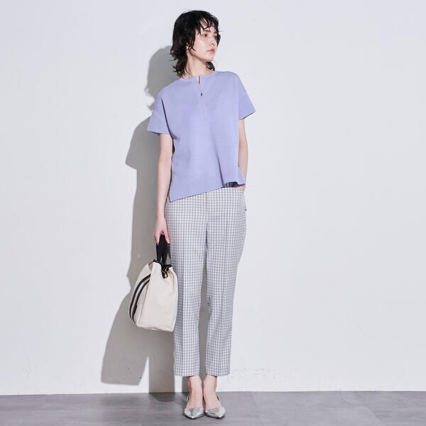 ラエフ（la．f．．．）/シャークチェックパンツ《洗濯機で洗える》