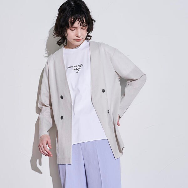 ラエフ（la．f．．．）/ラミーオットマンカットソージャケット《手洗い可能》