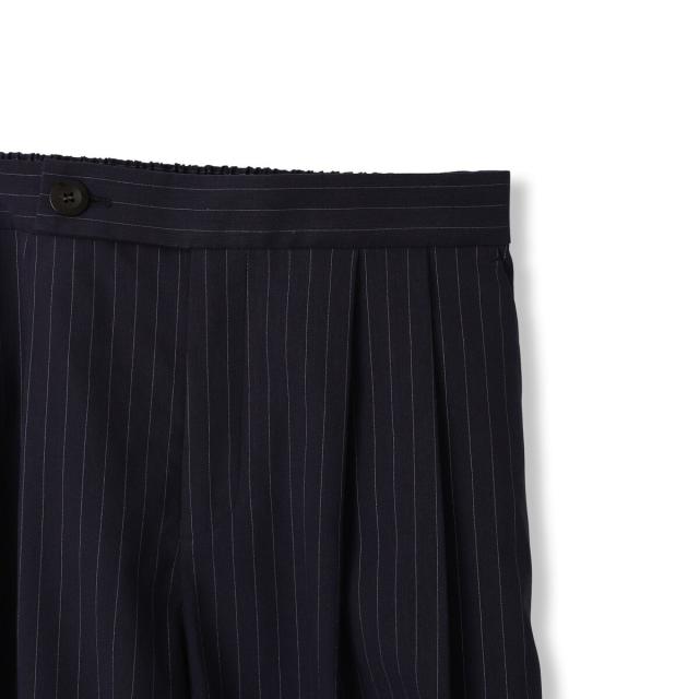 ラエフ（la．f．．．）/スマッシュリネンストライプタックワイドパンツ