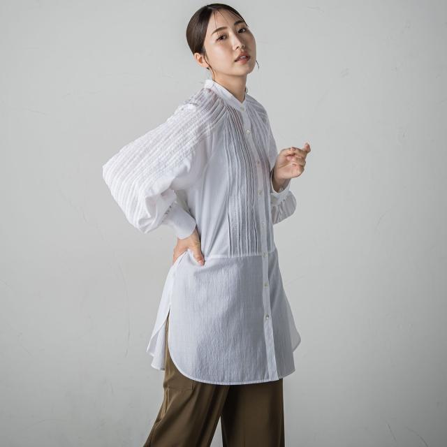 ラエフ（la．f．．．）/【大きいサイズ】ECOブライトローン撥水ブラウス≪洗濯機で洗える/紫外線防止≫ ラエフ（la．f．．．）/ECOブライトローン撥水ブラウス≪洗濯機で