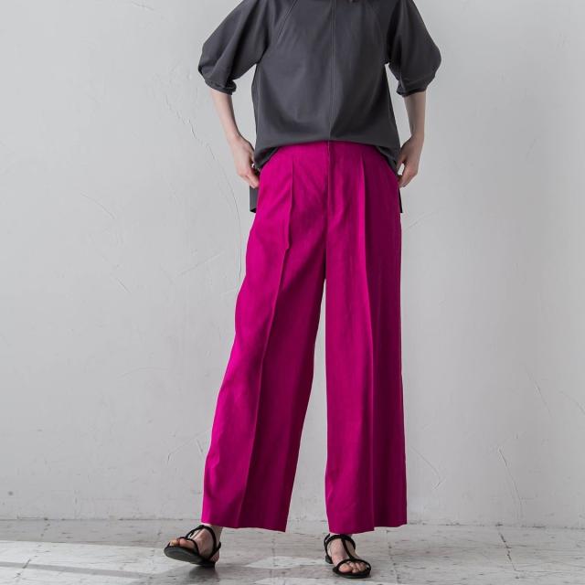 ラエフ（la．f．．．）/バイオリネンストレッチパンツ≪洗濯機で洗える≫