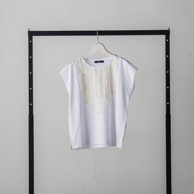 ラエフ（la．f．．．）/【WEB&一部店舗限定】マッチングフリルカットソー≪手洗い可能≫