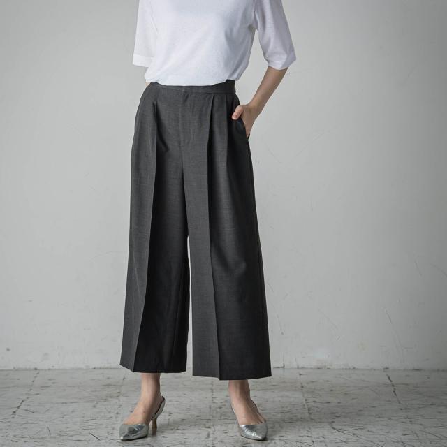 ラエフ（la．f．．．）/麻調シャンブレーパンツ≪洗濯機で洗える≫の