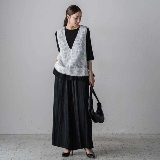 ラエフ（la．f．．．）/リボンジャガードツィードブラウス≪洗濯機で