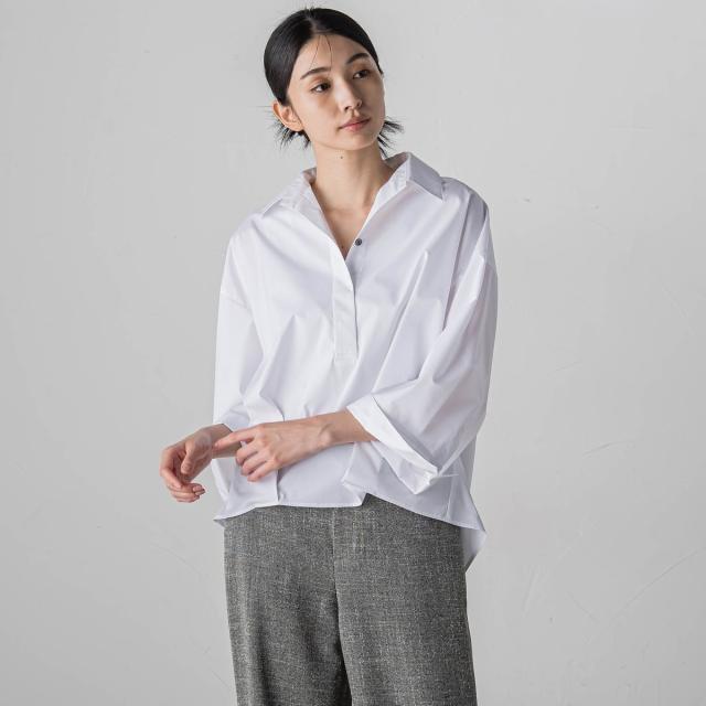 ラエフ（la．f．．．）/【カタログ掲載】エステネージュスキッパーブラウス≪洗濯機で洗える/接触冷感/紫外線防止≫の通販は