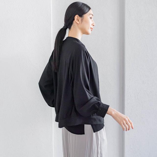 ラエフ（la．f．．．）/バックサテンジョーゼットジャケット≪洗濯機で