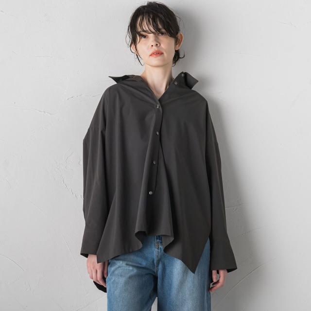 ラエフ（la．f．．．）/タイプライターオーバーサイズシャツ≪洗濯機で