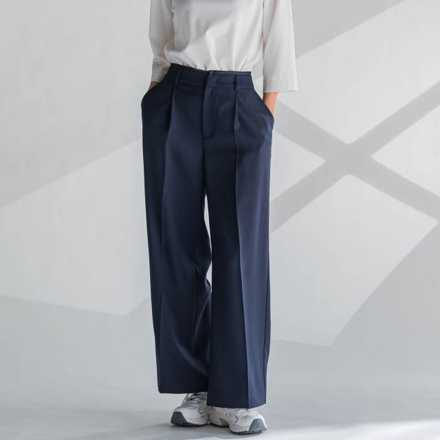 ラエフ（la．f．．．）/麻調ワイドパンツ≪洗濯機で洗える≫