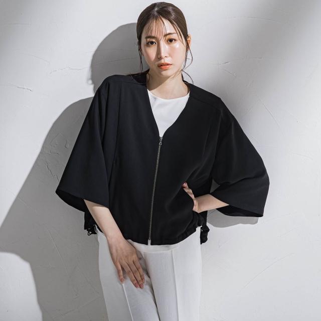 ラエフ（la．f．．．）/【旅楽シリーズ】”シワレス”ジップアップブルゾン≪洗濯機で洗える≫