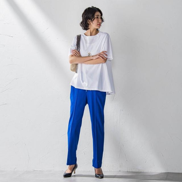 ラエフ（la．f．．．）/【大きいサイズ】バックフレアカットソー≪洗濯機で洗える≫ ラエフ（la．f．．．）/バックフレアカットソー≪洗濯機で洗える≫の