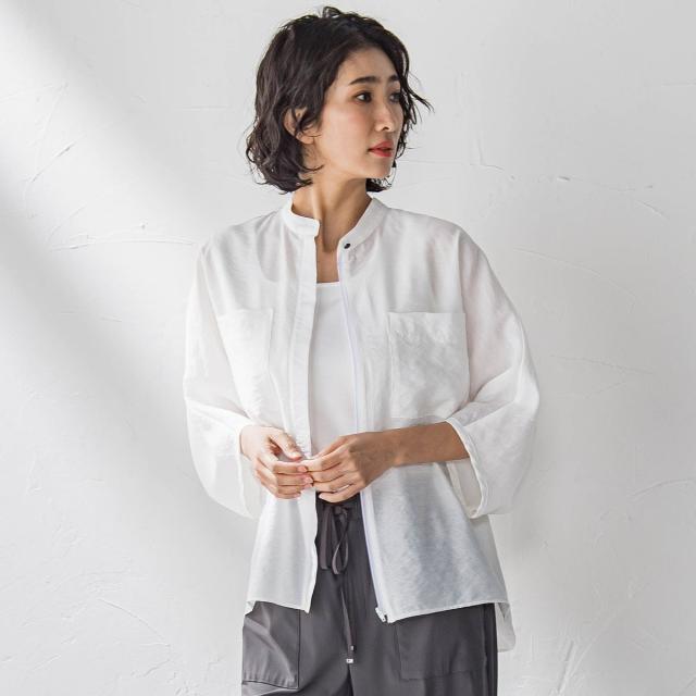 ラエフ（la．f．．．）/シアーバンブーブラウス≪洗濯機で洗える≫_1