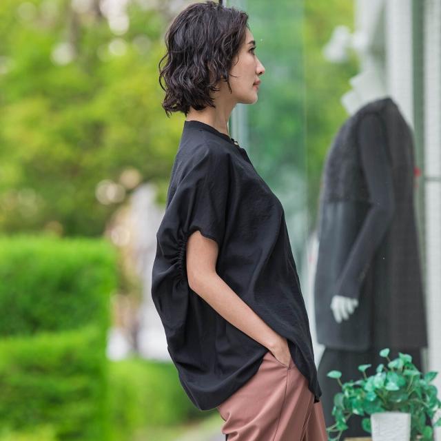 ラエフ（la．f．．．）/【biyori】”さらり、ふわり”自然体でいられる上品ブラウス《手洗い可能》