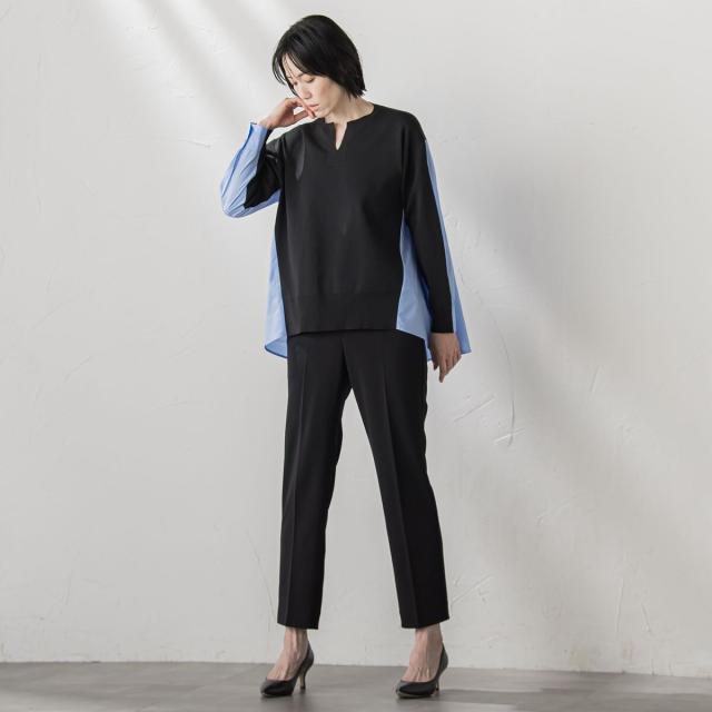 ラエフ（la．f．．．）/バックギャザー切り替えニット≪手洗い可能≫_6