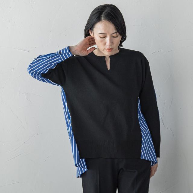 ラエフ（la．f．．．）/バックギャザー切り替えニット≪手洗い可能≫_17
