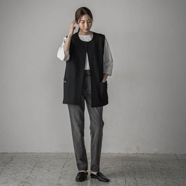 ラエフ（la．f．．．）/”後姿もこなれ感”スポンディッシュニットジレ