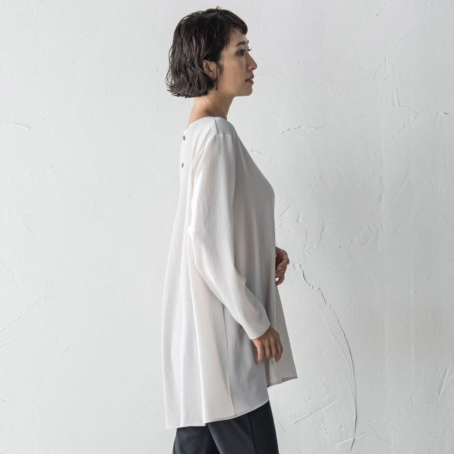 ラエフ（la．f．．．）/”Tシャツ感覚で着られる”ジョーゼットブラウス≪洗濯機で洗える≫_13