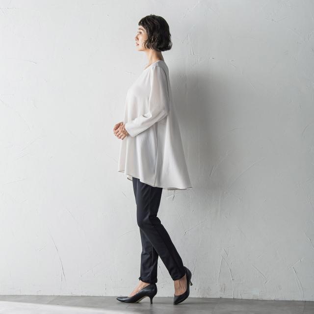 ラエフ（la．f．．．）/”Tシャツ感覚で着られる”ジョーゼットブラウス≪洗濯機で洗える≫_17