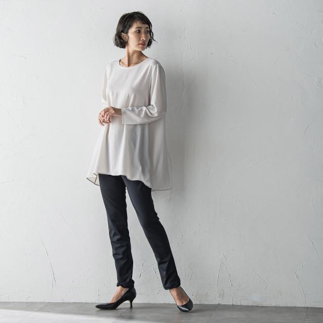 ラエフ（la．f．．．）/”Tシャツ感覚で着られる”ジョーゼットブラウス≪洗濯機で洗える≫_19