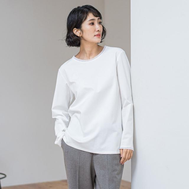 ラエフ（la．f．．．）/マシュマロポンチカットソー≪洗濯機で洗える≫