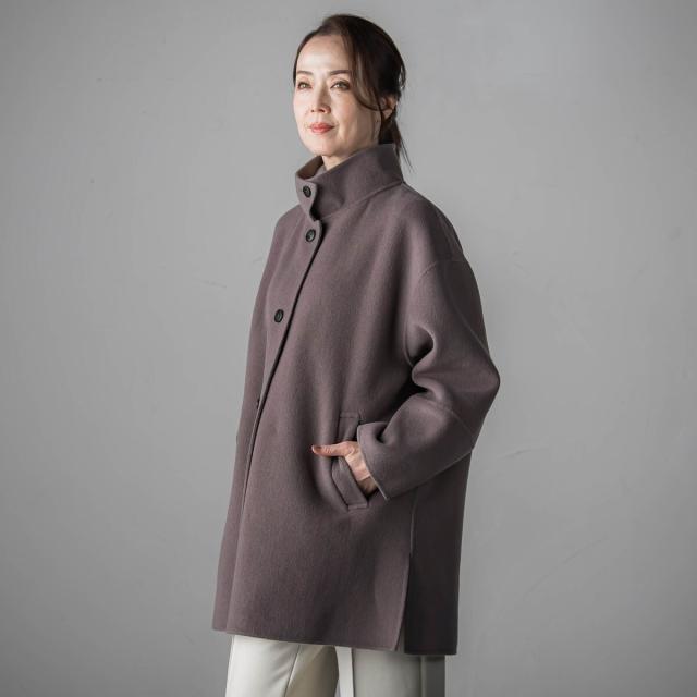 ラエフ（la．f．．．）/”軽さと贅沢なぬくもり”スタンドカラーリバーコート_2