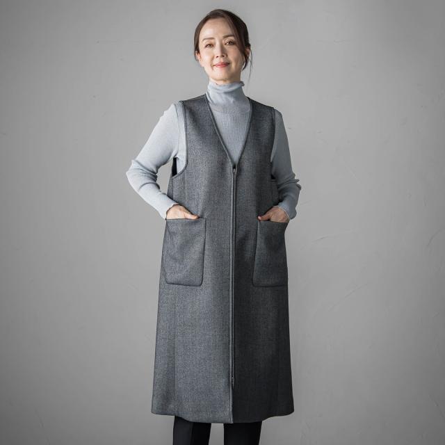 ラエフ（la．f．．．）/ウールツイードボンディングジャンスカ