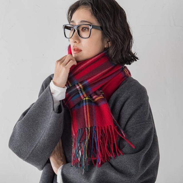 【NEW】ラエフ（la．f．．．）/チェックマフラー